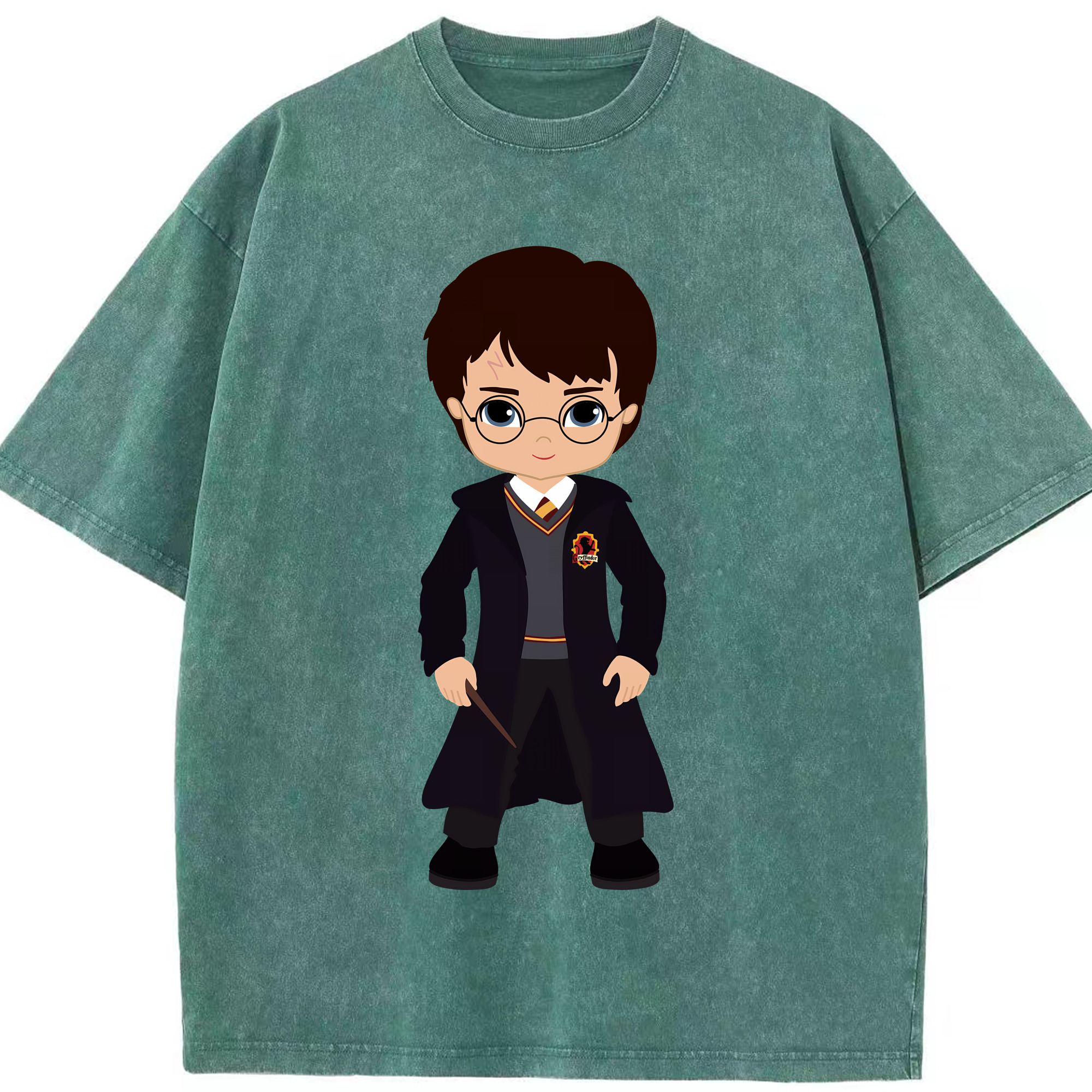 （画像用） Harry Potter ハリー・ポッターシリーズ 綿100% ヴィンテージ風 半袖Tシャツ（フロントプリント）